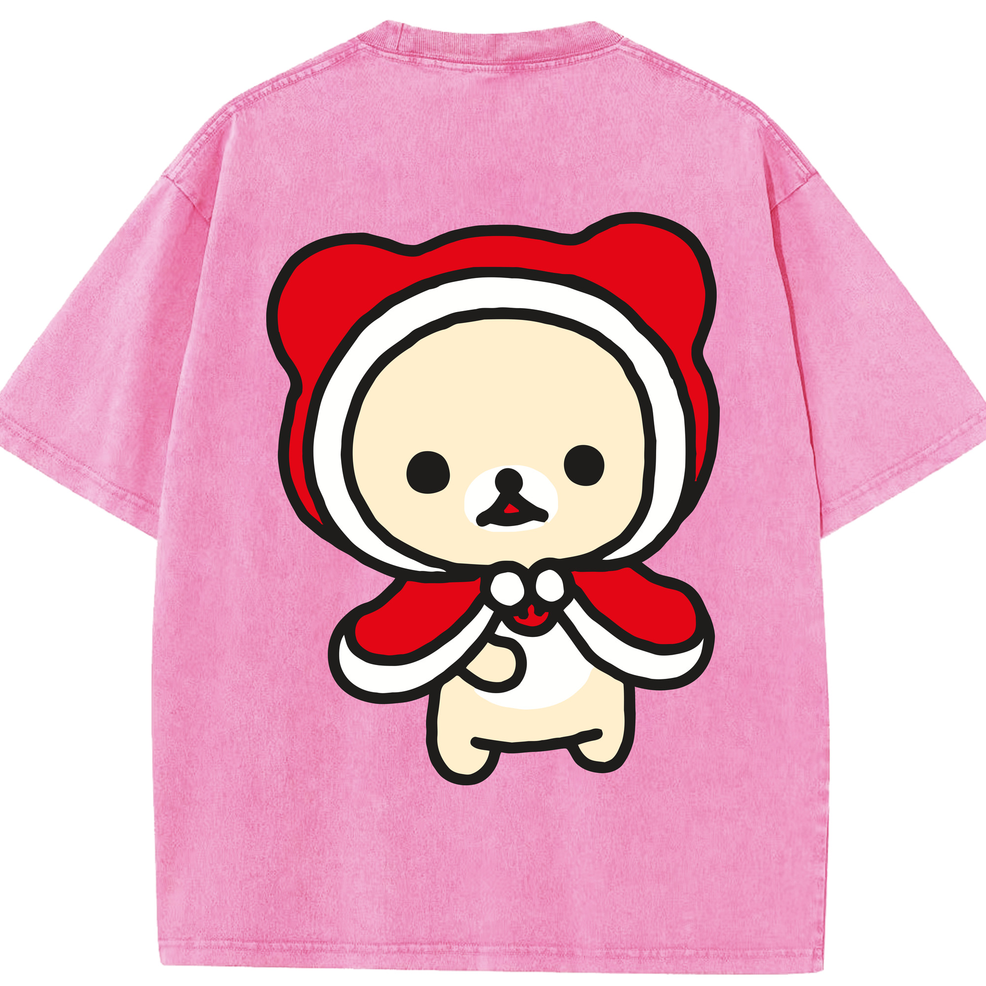 （画像用） リラックマ リラックマ キイロイトリ Rilakkuma Korilakkuma Kiiroitori 綿100% ヴィンテージ風 半袖Tシャツ（背面プリント）